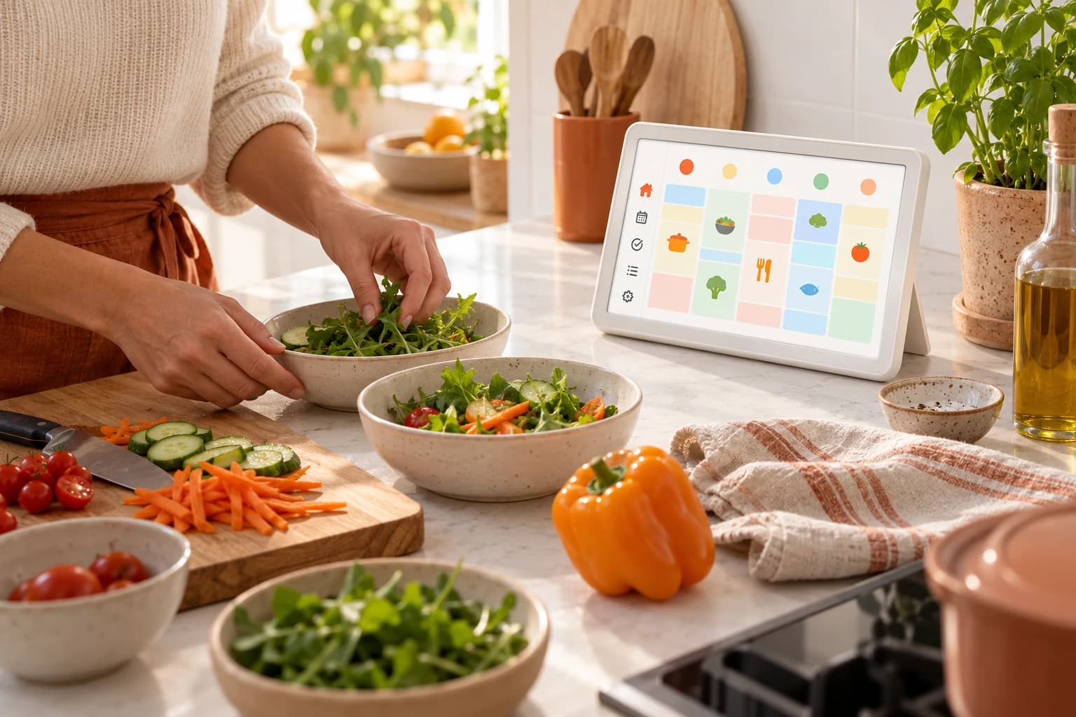 Dinner starts with a plan. — Design preview · Final features and specifications pending